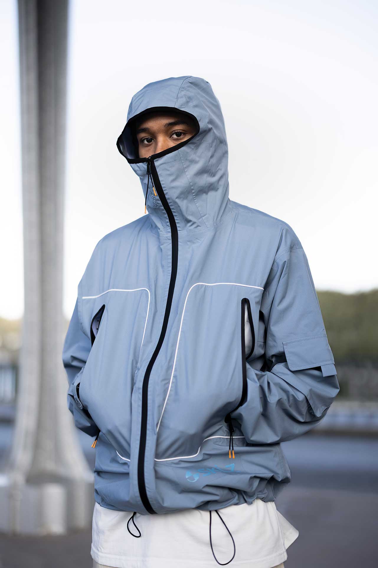 Ninja Windbreaker Jacket Light Blue
